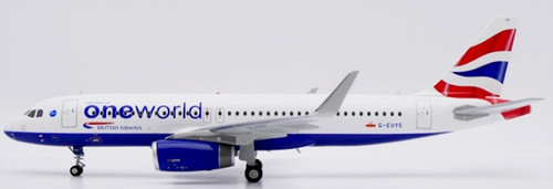 JC Wings British Airways Airbus A320 "Oneworld" Reg: G-EUYS SA2062 1:200 With Stand