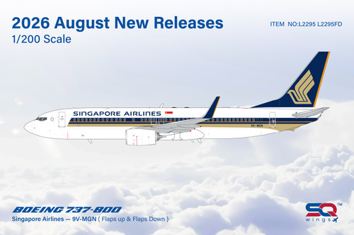 SQ Wings Singapore Airlines Boeing 737-800 Reg: 9V-MGN "Flaps Down" (Flaps Down) L2295FD 1:200