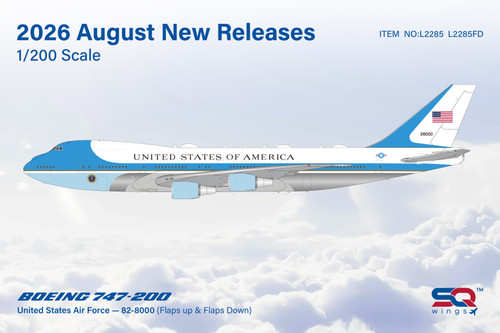 SQ Wings U.S. Air Force Boeing 747-200 Reg: 82-8000 L2285 1:200