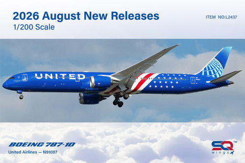 SQ Wings United Airlines B787-10 N91007 "America250" L2437 1:200