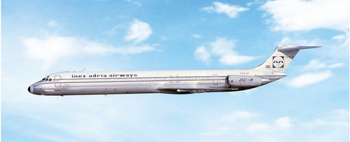 Phoenix Model Inex-Adria Airways McDonnell Douglas MD-81 Reg: YU-AJZ 12122 Scale 1:400