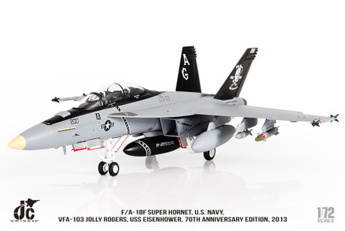 JC Wings F/A-18F Super Hornet U.S. NAVY VFA-103 Jolly Rogers, 70th Anniversary Edition, 2013 JCW-72-F18-022 Scale 1:72