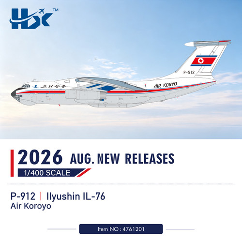 HX Models Air Koroyo Ilyushin Il-76 Reg: P-912 4761201 1:400