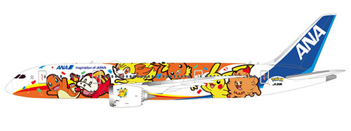 JC Wings ANA - All Nippon Airways Boeing 787-8 "Pokémon Jet Red" Reg: JA819A (Flaps Down) SA4125A 1:400 With Antenna