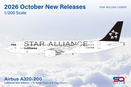 SQ Wings Lufthansa Airbus A320 Reg: D-AIZM "Star Alliance" L2325 1:200