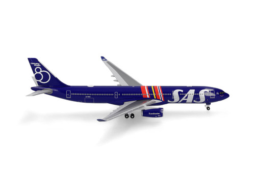 SAS Scandinavian Airlines Airbus A330-300 "80 Years - Tore Viking" Reg: LN-RKR HE539623 Scale 1:500
