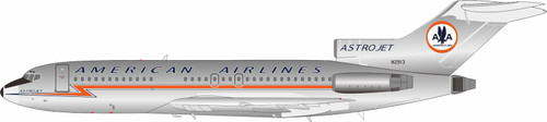 InFlight200 American Airlines Boeing 727-100 Reg: N2913 with stand, POLISHED IF721AA0426P 1:200