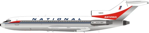 Inflight200 National Airlines Boeing 727-100 N4615 Polished IF721NA0119P 1:200