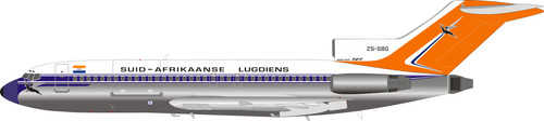 Inflight200 South African Airways Boeing 727-44C ZS-SBG IF721SAA04P 1:200