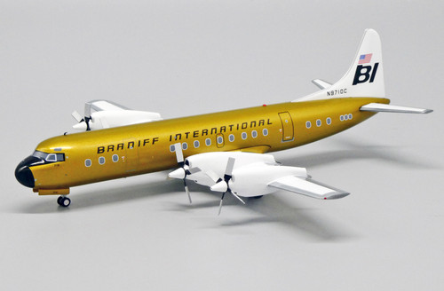 JC Wings BRANIFF INTERNATIIONAL AIRWAYS L-188C (OCHRE LIVERY) N9710C JC2BNF385 1:200