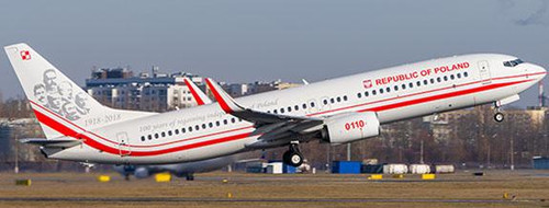 JC Wings Polish Air Force Boeing 737-800 0110 LH2PAF245 1:200