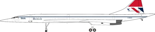 Inflight200 British Airways Concorde G-BOAC with stand and collector coin ARDBA25 1:200