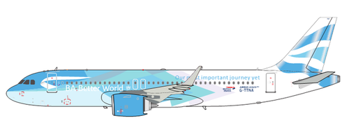 Inflight200 British Airways Airbus A320-251N G-TTNA plus stand and coin ARDBA038 1:200