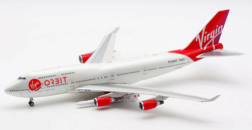 Inflight200/B-Models VIRGIN ORBIT 747-400 plus wing rocket and stand N744VG WB-VR-ORBIT 1:200