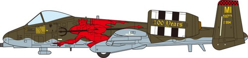 JC Wings A-10 Thunderbolt II U.S. Air Force 107th Fighter Squadron 100th Anniversary Edition 2018 JCW-144-A10-002 1:144