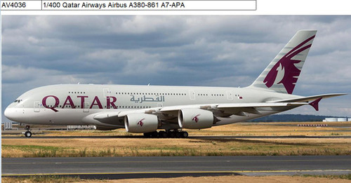 Aviation400 Qatar Airways Airbus A380-861 A7-APA detachable gear AV4036 1:400