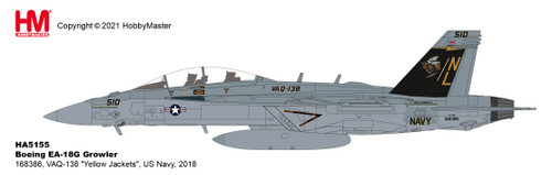 Hobby Master EA-18G Growler HA5155W VAQ-138 "Yellow Jackets", US Navy, 2018 1:72