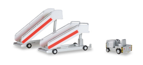 Herpa PASSENGER STAIRS (2) W/TRACTOR 1/200 HISTORICAL