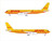 AviaBoss DHL Tupolev Tu-204C DHL RA-64024 Diecast Model with Interchangeable Gear. Includes Stand A2071 Scale 1:200