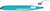 InFlight200 Braniff International Boeing 727-27C N7270 Turquoise IF721BN0526 Scale 1:200