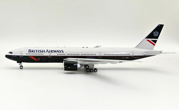 InFlight200 British Airways Boeing 777-236 G-ZZZA with stand and coin ARDBA39 1:200