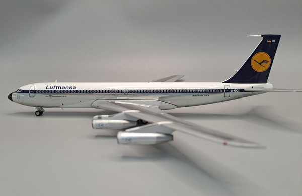 Lufthansa 707-330C Polished with stand D-ABOX JF-707-3-005P 1:200