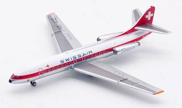 Inflight200 Swissair Sud SE-210 Caravelle III HB-ICZ with stand B-210-SR-ICZ 1:200