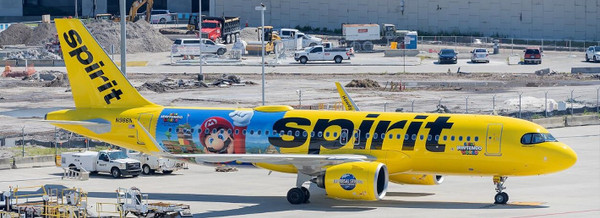 JC Wings Spirit Airlines Airbus A320NEO "Super Nintendo World" Reg: N986NK With Stand SA2065 1:200