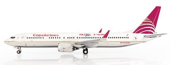 JC Wings Copa Airlines Boeing 737 MAX 9 "Hazlo a Tiempo" Reg: HP-9926CMP With Antenna LH4374 1:400