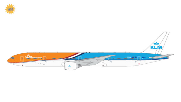 Gemini Jets KLM B777-300ER new Orange Pride livery, flaps down PH-BVA GJKLM2268F 1:400