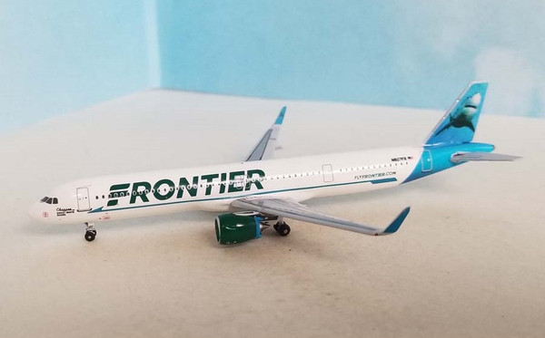 N607fr AeroClassics Frontier Airbus A321neo N607FR Shark Tail AC411271 1:400