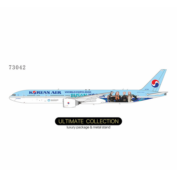 NG Models Korean Air 777-300ER Special livery for bidding World Expo 2030 Busan(BLACKPINK) livery(ULTIMATE COLLECTION) HL7204 73042 1:400