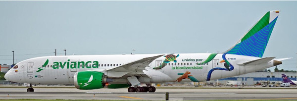JC Wings Avianca Boeing 787-8 "Unidos por la Biodiversidad" Reg: N799AV With Antenna XX40290 1:400