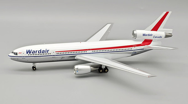 InFlight200 Wardair Canada McDonnell Douglas DC-10-30 C-GXRB Polished with stand IF103WD0825P Scale 1:200