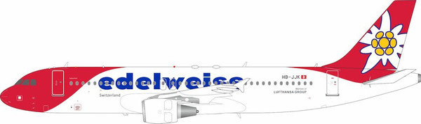 JFox Edelweiss A320-214 HB-JJK JF-A320-063 Scale 1:200