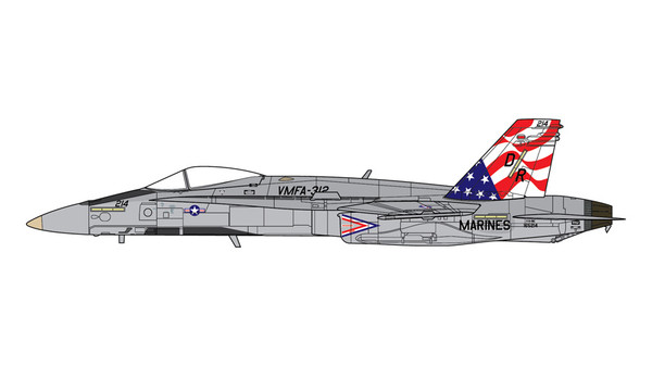 GeminiACES U.S. Marine Corps F/A-18C 165214 VMFA-312 U.S. flag design GAUSN10005 Scale 1:72