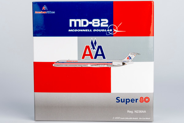 NG Model American Airlines MD-82 N236AA black nosecone 83008 1:400