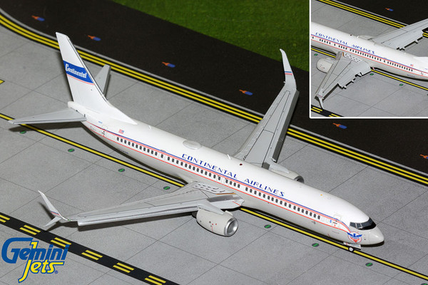 Gemini200 United Airlines B737-900ER N75435 "Continental" retro w/ flaps; upgrade stand G2UAL1407F Scale 1:200