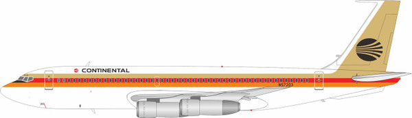 InFlight200 Continental Airlines Boeing 720-024B N57203 with stand IF720CO1025 Scale 1:200