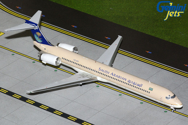 Gemini200 Saudi Arabian Airlines MD-90 HZ-API upgraded stand G2SVA1333 Scale 1:200