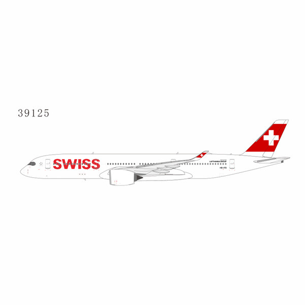 NG Models Swiss A350-900 Reg: HB-IFB ULTIMATE with stand 39125 Scale 1:400