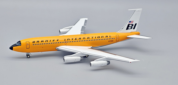 InFlight200 BRANIFF Boeing 720-027 Super Jet N7080 – Orange with stand IF720BN0925 1:200