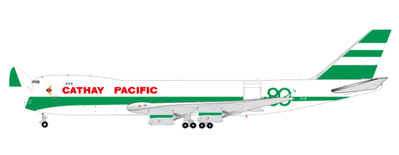 JC Wings Cathay Pacific Boeing 747-8F "80th Anniversary" Reg: B-LJE "Interactive Series" With Stand SA2117C Scale 1:200