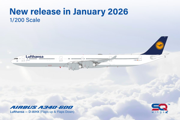 SQ Wings Lufthansa A340-600 D-AIHX L2293 Scale 1:200