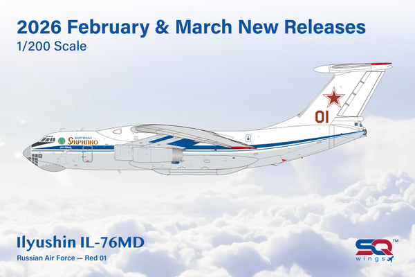 SQ Wings Russian Air Force IL-76 Reg: Red 01 L2095 Scale 1:200
