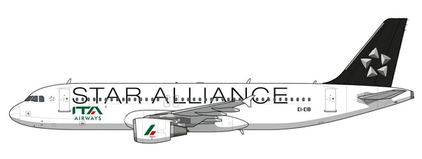 JC Wings ITA Airways Airbus A320 "Star Alliance" Reg: EI-EIB With Antenna XX40855 Scale 1:400