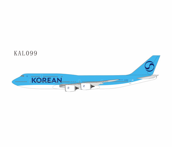NG Model Lite Korean Air Boeing 747-8 Reg: HL7638 2025's livery with plastic stand KAL099 1:400