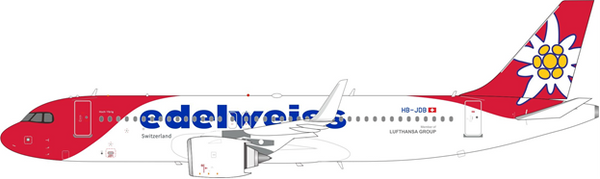 InFlight200 Edelweiss Air Airbus A321neo Reg: HB-JDB IF320WK0726 1:200 with stand