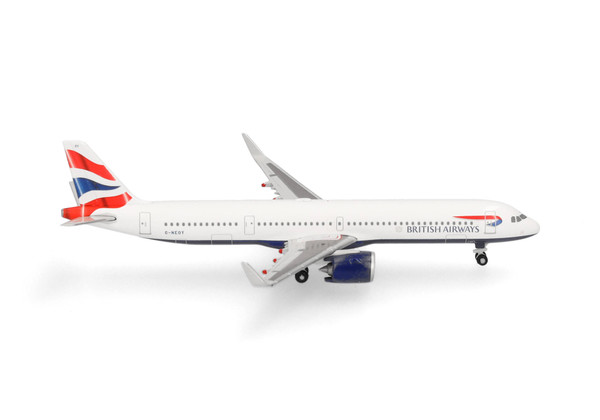 Herpa British Airways Airbus A321neo Reg: G-NEOY HE539043 Scale 1:500
