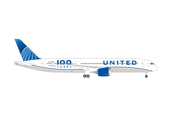Herpa United Airlines Boeing 787-9 100 Years HE539050 Scale 1:500
